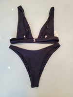 2021 Bikini Sexy Escote Pequeño Color Liso