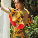 Swimsuit 2021 Estampado Con Volantes y Cinturón
