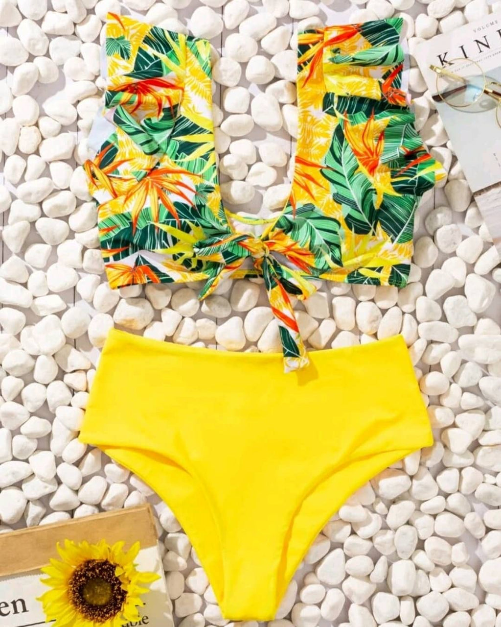 Bikini Talle Alto Top Estampado