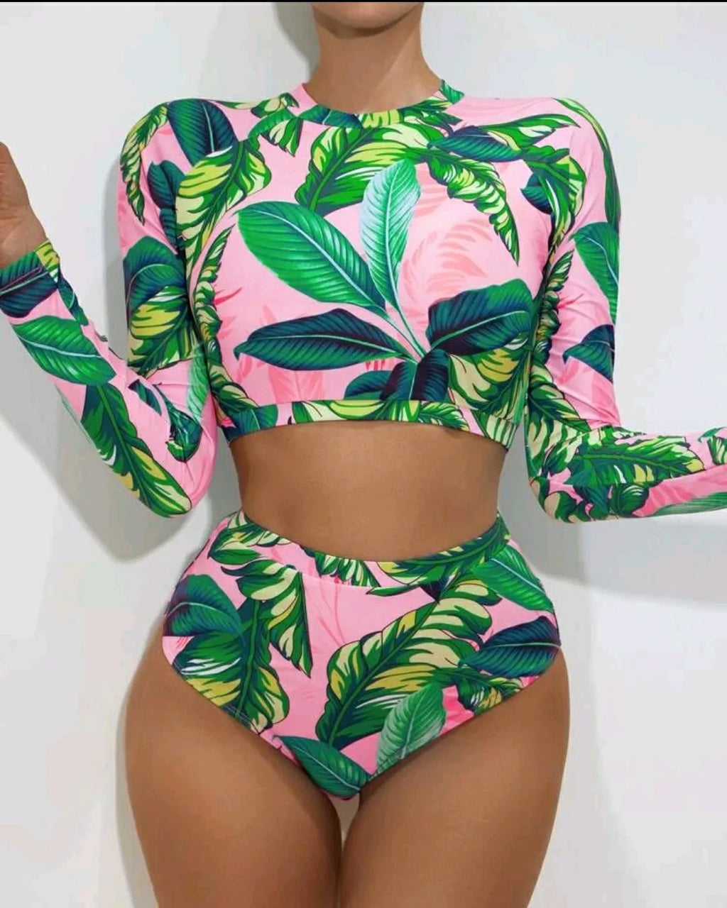 Bikini de Mangas Largas Estampado
