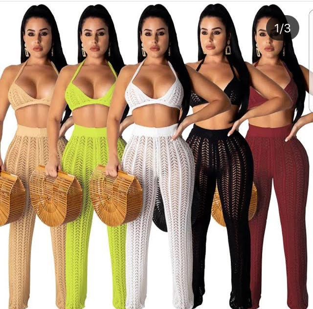 Conjunto de Pantalon y Top Crochet