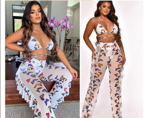 Conjunto de Pantalon y Top Mesh