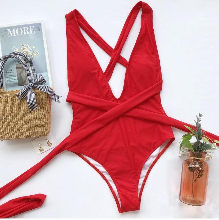 Swimsuit De Amarre en Cruz Lazo Largo