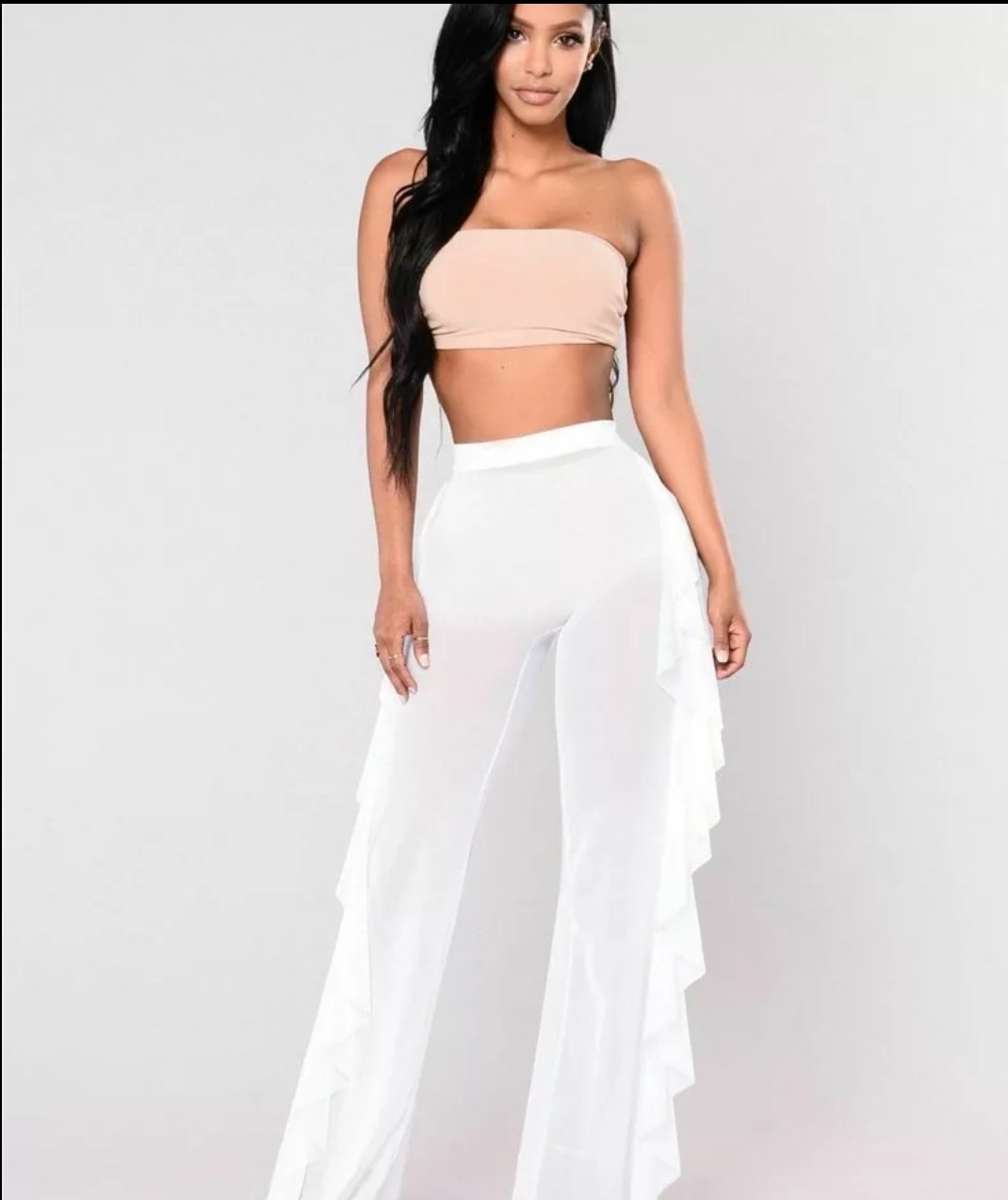 Pants de Playa Transparente en Mesh Engomado