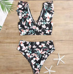 Bikini 2023 Estampado Negro Flora