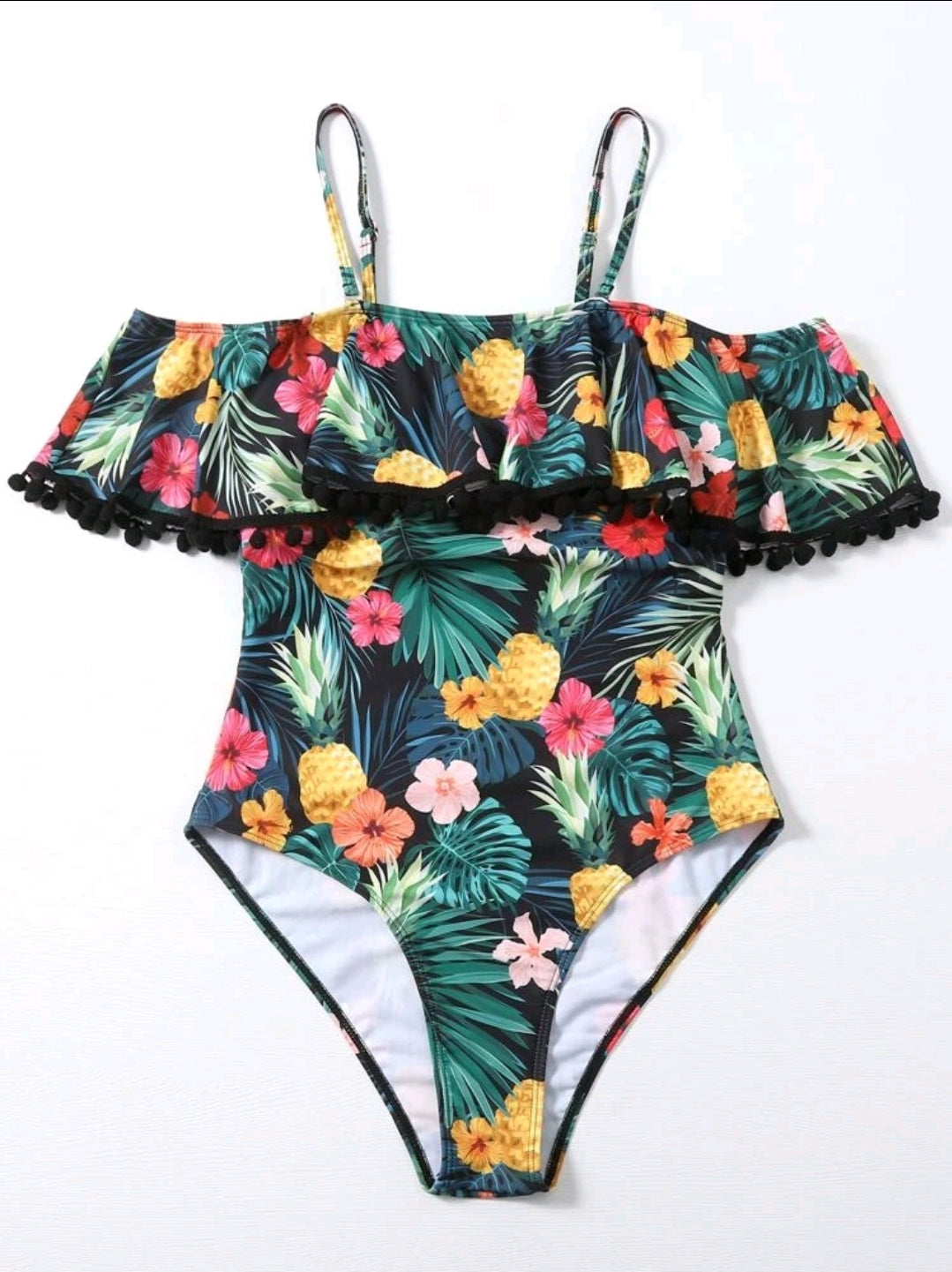 Swimsuit Estampado Floral Vuelos Agua Lluvia