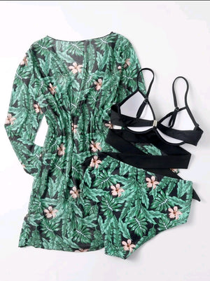 Set de Bikini 3 pcs con Salida de Baño