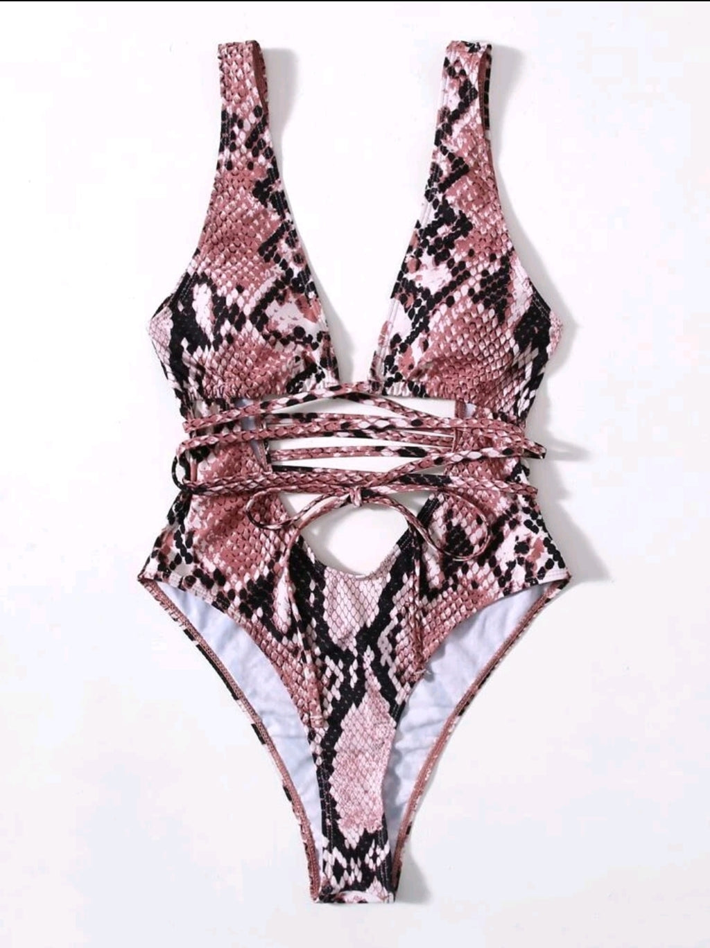 Swimsuit Estampado Culebra Rosa Sexy