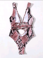 Swimsuit Estampado Culebra Rosa Sexy