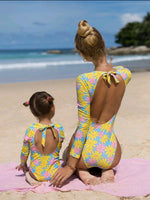 Swimsuit Mangas Largas Estampado