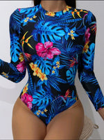 Swimsuit Mangas Largas Estampado