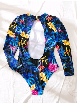 Swimsuit Mangas Largas Estampado