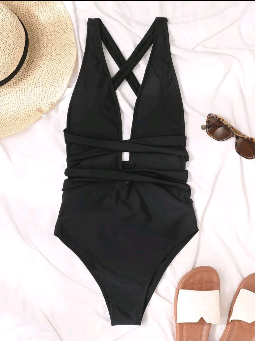 Swimsuit De Amarre en Cruz Lazo Largo