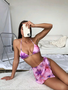 Set de Bikini 3 pcs con Pareo