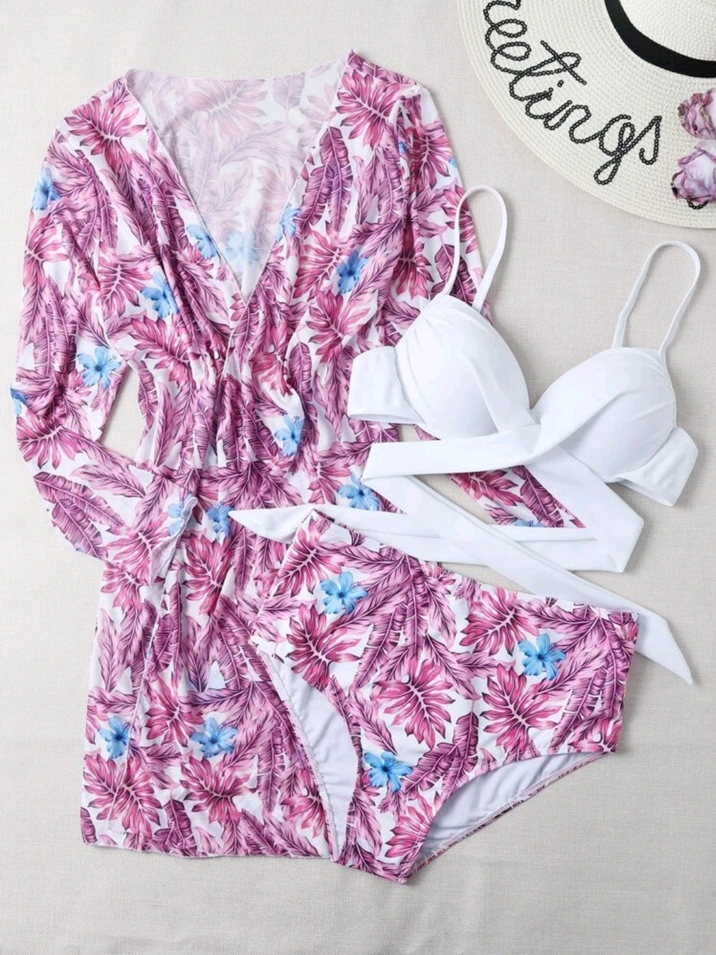 Set de Bikini 3 pcs con Salida de Baño