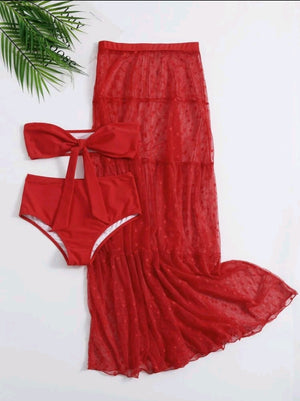 Andreina | Set de Bikini 3 pcs con Falda Cover Up