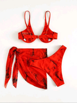 Set de Bikini 3 pcs con Pareo