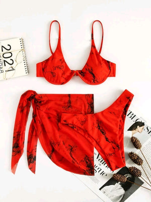 Set de Bikini 3 pcs con Pareo